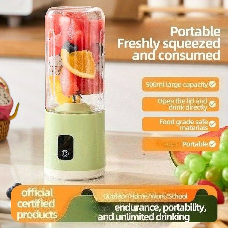 USB-Powered Compact Juicer & Food Processor - Dual-Speed, Fast Blending & Juicing, Overload Protection, Portable for Home, Travel, Office