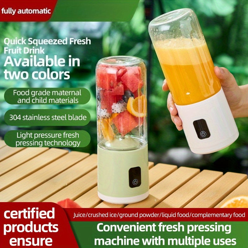USB-Powered Compact Juicer & Food Processor - Dual-Speed, Fast Blending & Juicing, Overload Protection, Portable for Home, Travel, Office