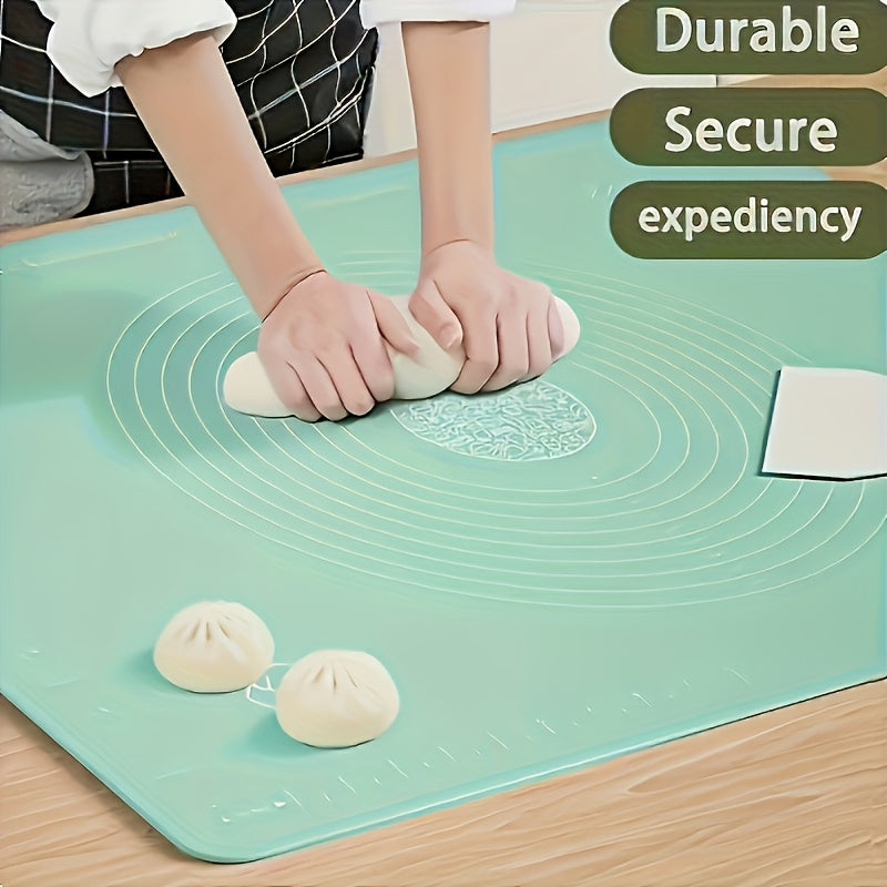 Extra-Thick Silicone Pastry Mat 19.7x15.7" - BPA-Free, Non-Stick & Slip-Resistant for Baking, Pizza & Cake Dough - Ideal Kitchen Gadget