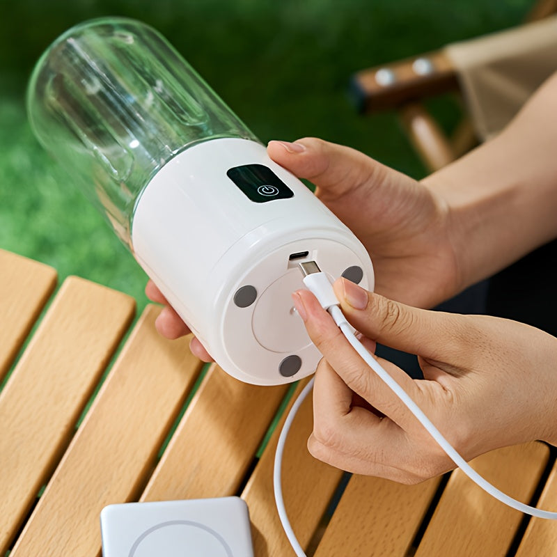 Portable Fruit Juicer with 12-Blade Stainless Steel Blades, 1500mAh Rechargeable Battery, 16.91oz Capacity, One-Touch Operation & Digital Display - Detachable Design for Fresh Fruit Juice, Easy to Clean, USB-Powered, Compact Kitchen Appliance, Fruit Juic