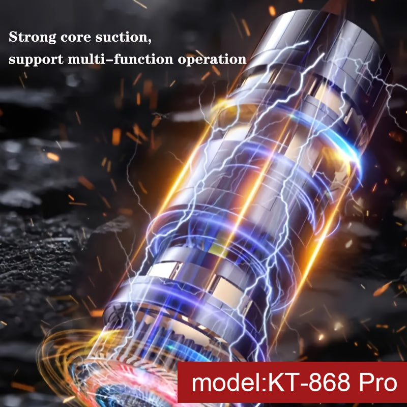 [Cordless Car Vacuum] 3-in-1 Portable Car Vacuum Cleaner | Cordless, USB Rechargeable, 75dB Noise Level, 4KPa Suction Power, Lithium Battery, Hand Pump & Air Duster for Home and Vehicle Use