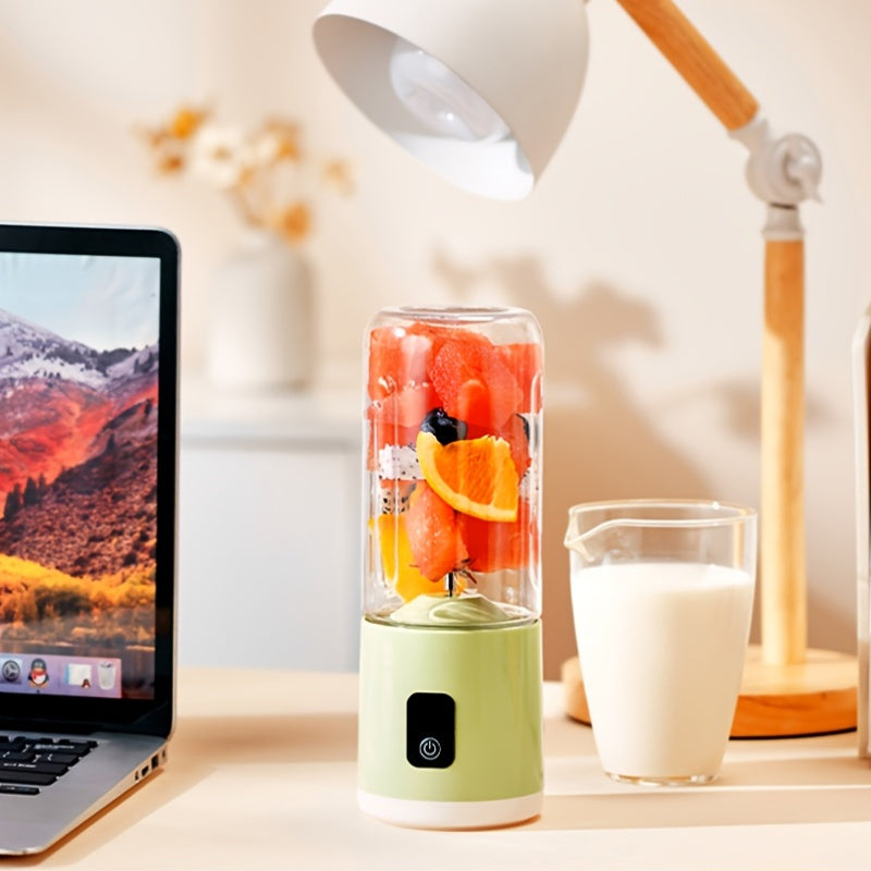 Portable Fruit Juicer with 12-Blade Stainless Steel Blades, 1500mAh Rechargeable Battery, 16.91oz Capacity, One-Touch Operation & Digital Display - Detachable Design for Fresh Fruit Juice, Easy to Clean, USB-Powered, Compact Kitchen Appliance, Fruit Juic