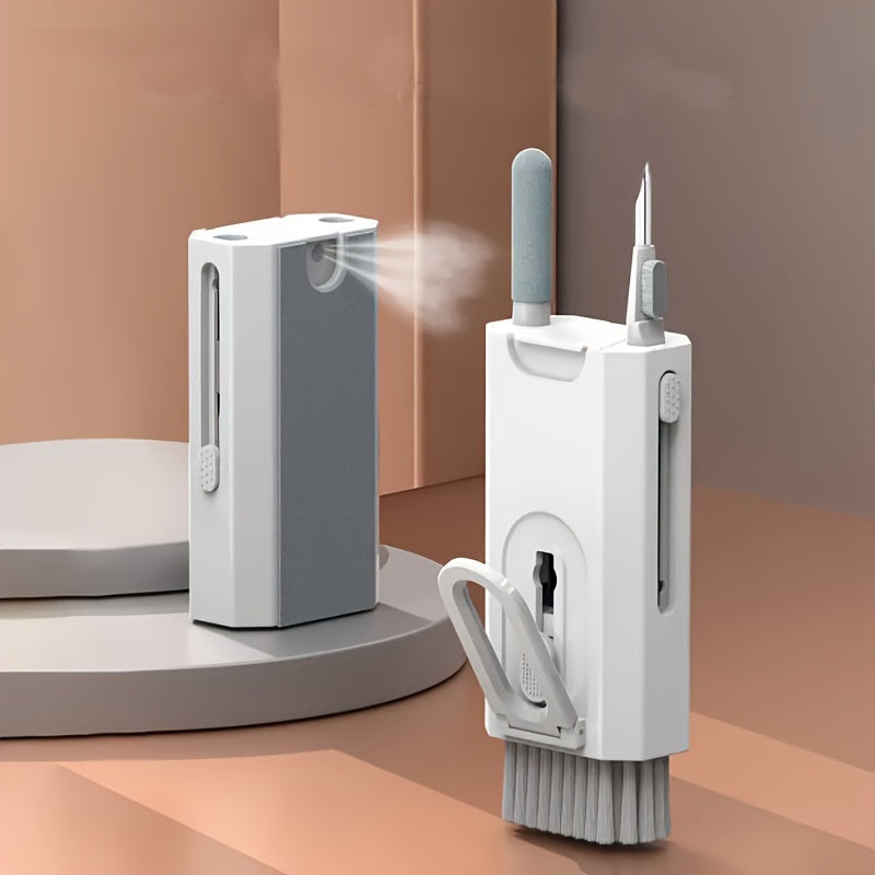 8-in-1 Multi-Functional Cleaning Kit: Keyboard Cleaning Brush, Earphone Cleaning Pen, iPad/Phone Cleaning Tool, Keycap Remover - ABS Material, Battery-Free